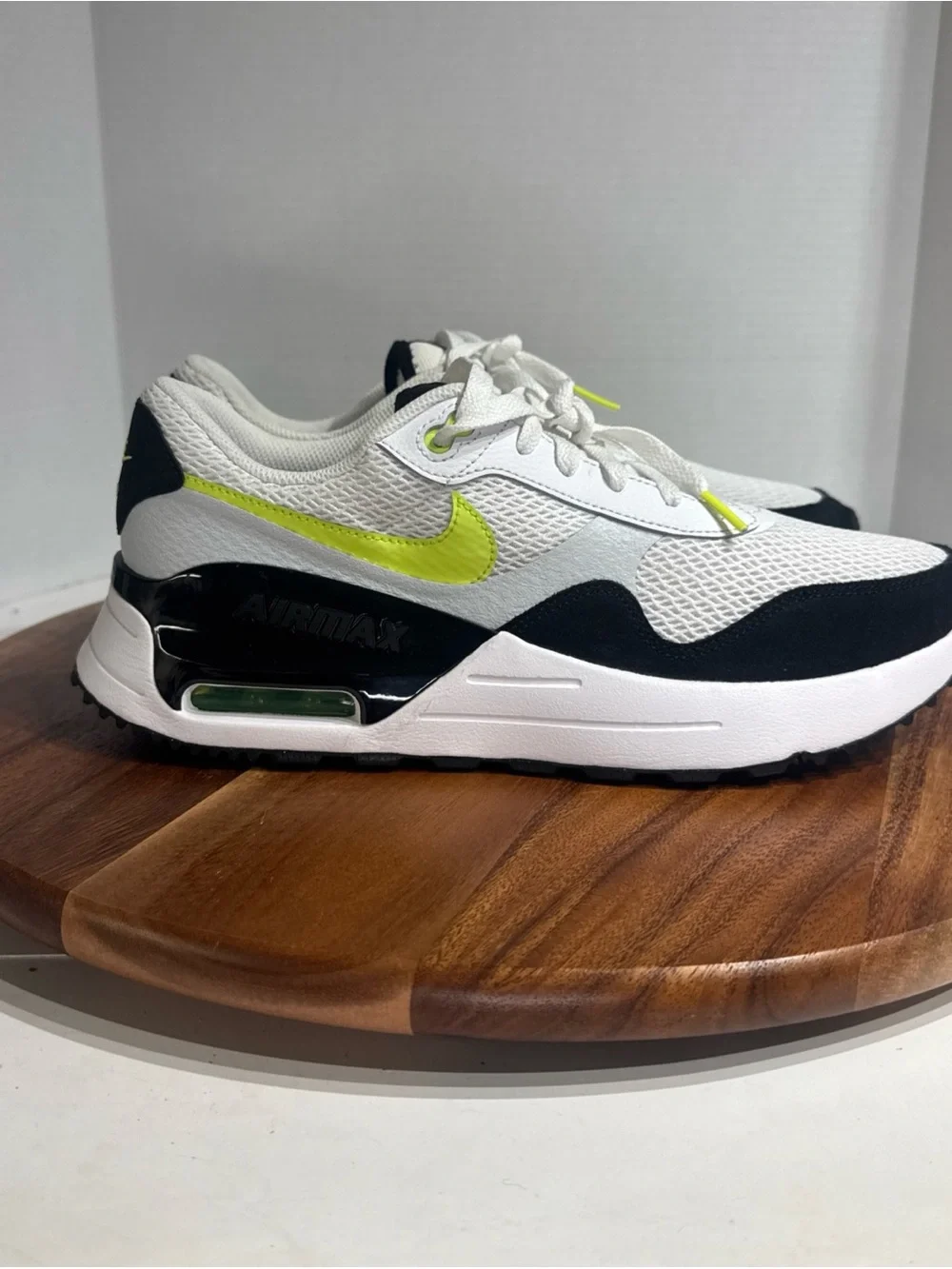 Nike Air Max SYSTM Sneakers (DM9537 100) Men’s Size 10.5 White/Black-Volt